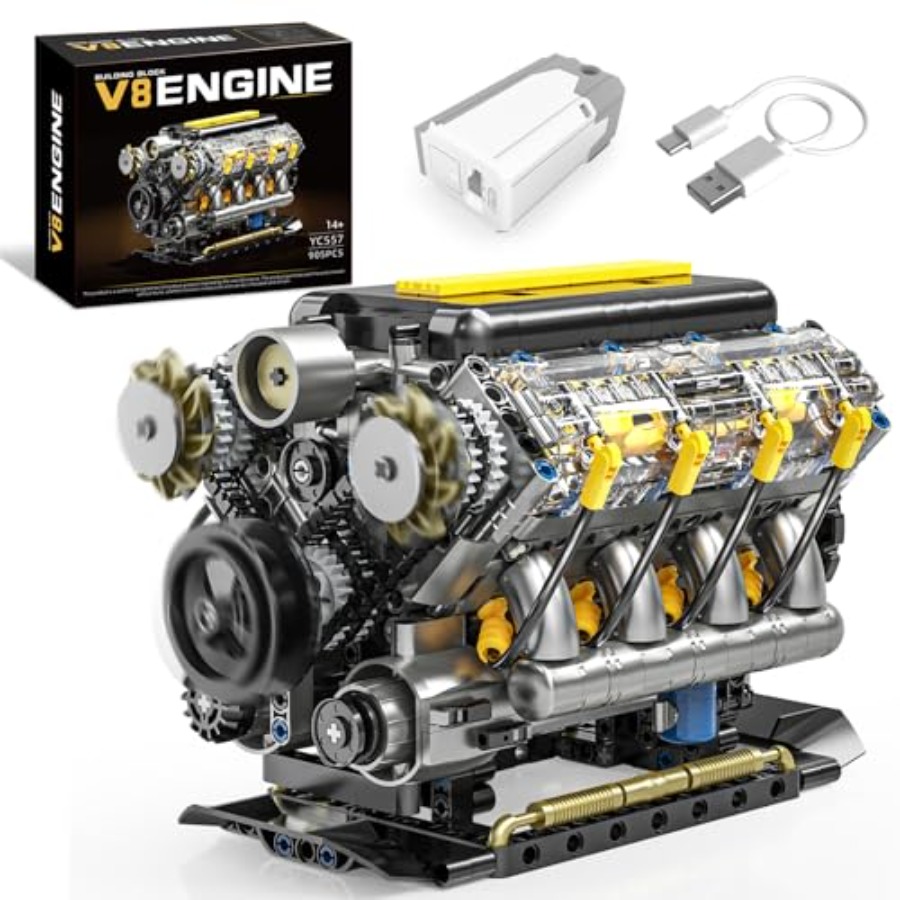 Model Kit Engine V8 - Zestaw modelu silnika V8, który działa,