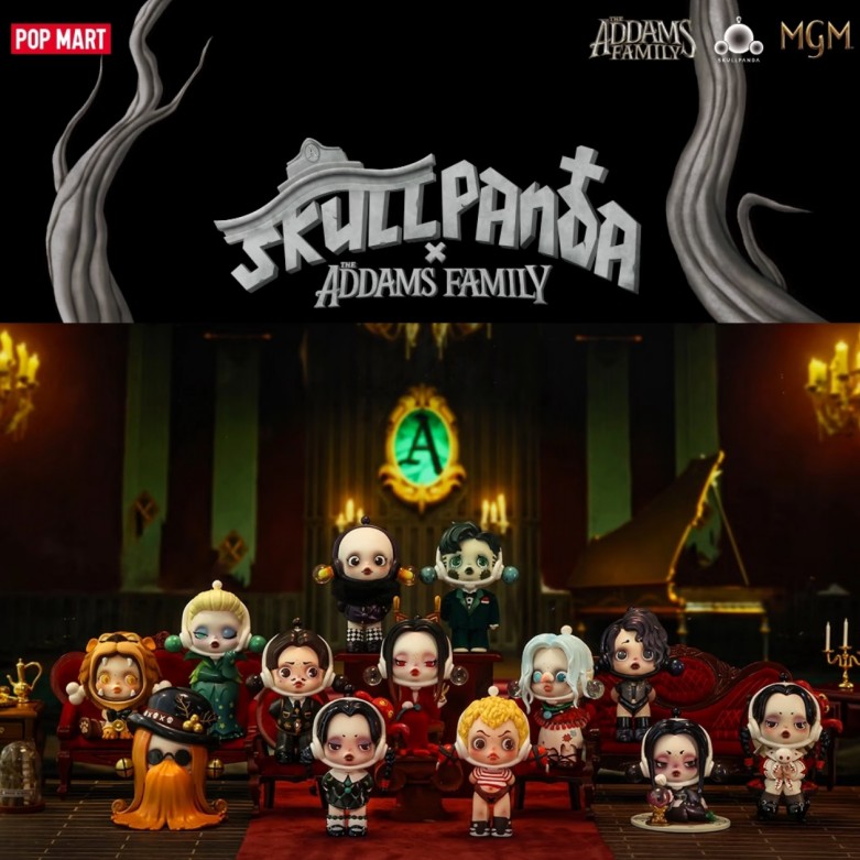 Model Kit For Girls - POP MART SKULLPANDA Seria Rodzina Addamsów