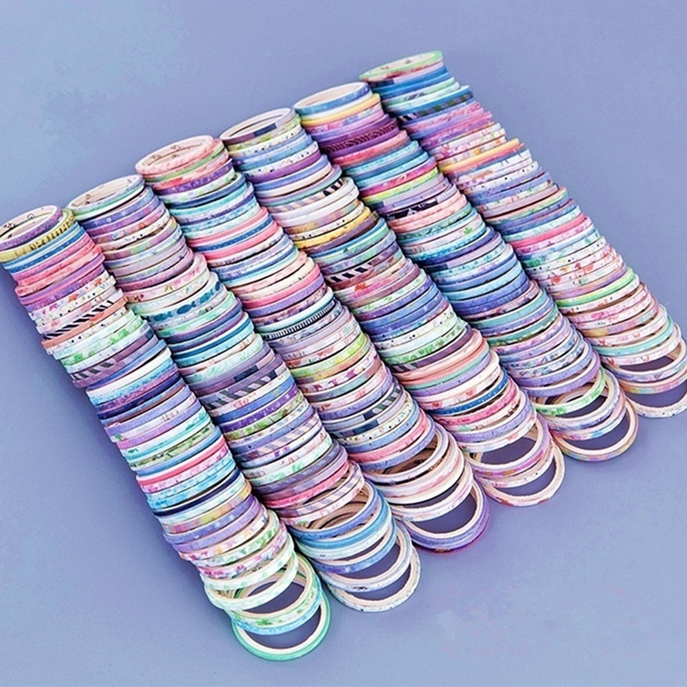 Masking Tape Thin - Zestaw taśm Washi 20/50 rolek, folia