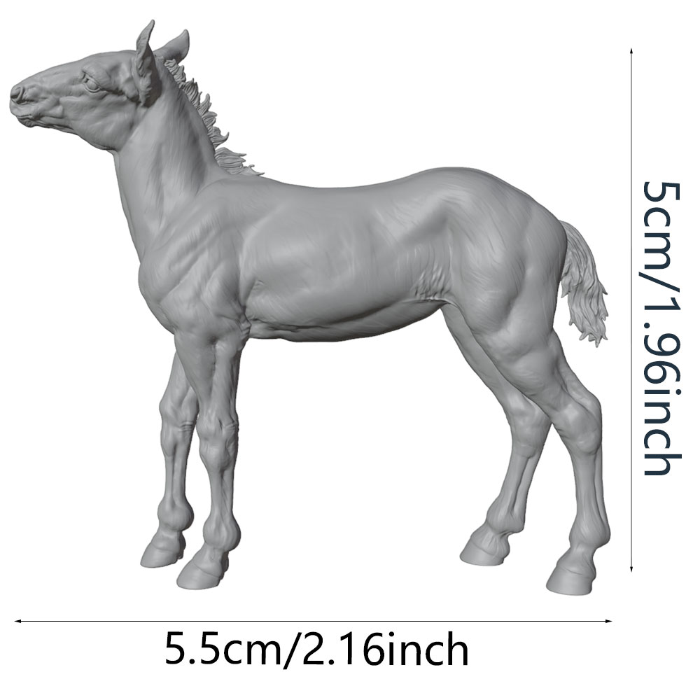 Model Kit Horse - Drukowanie o wysokiej rozdzielczości, realistyczna miniaturowa