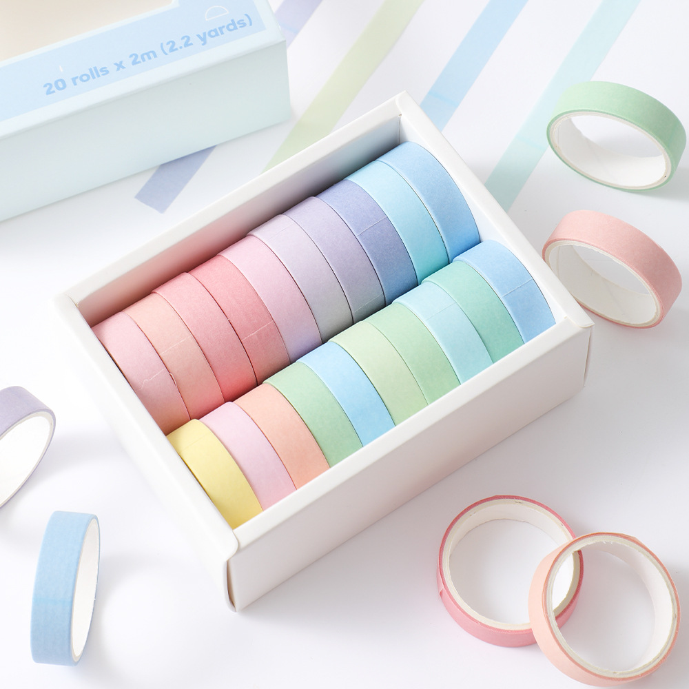 Zestaw 20 rolek taśmy washi, p – Masking Tape Thin recenzja i cena