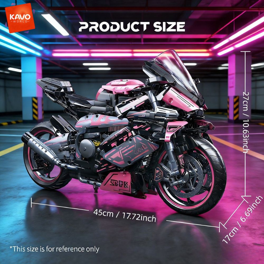 KAVOWORLD 2096 elementów Różow – Model Kit Motor Nuclear recenzja i cena