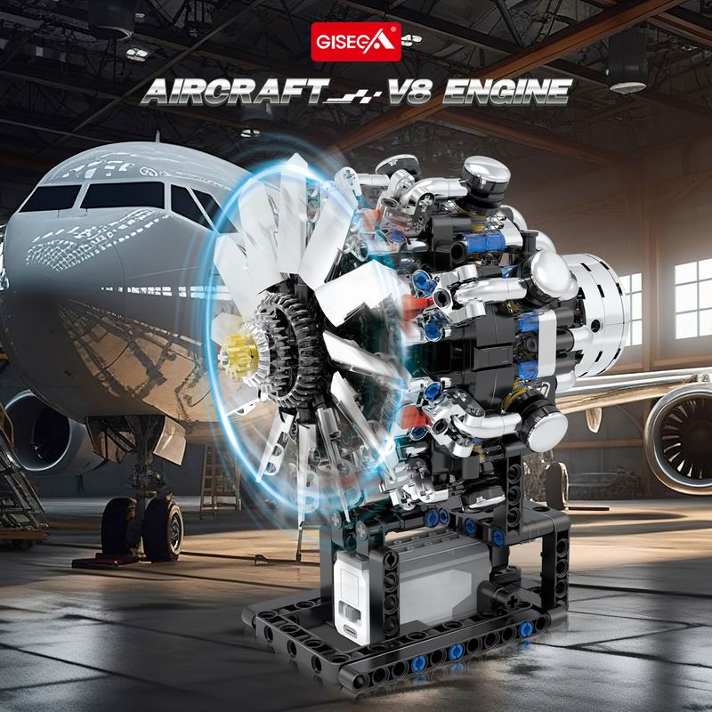 G8910 Silnik lotniczy V8, 558  – Model Kit Engine V8 recenzja i cena