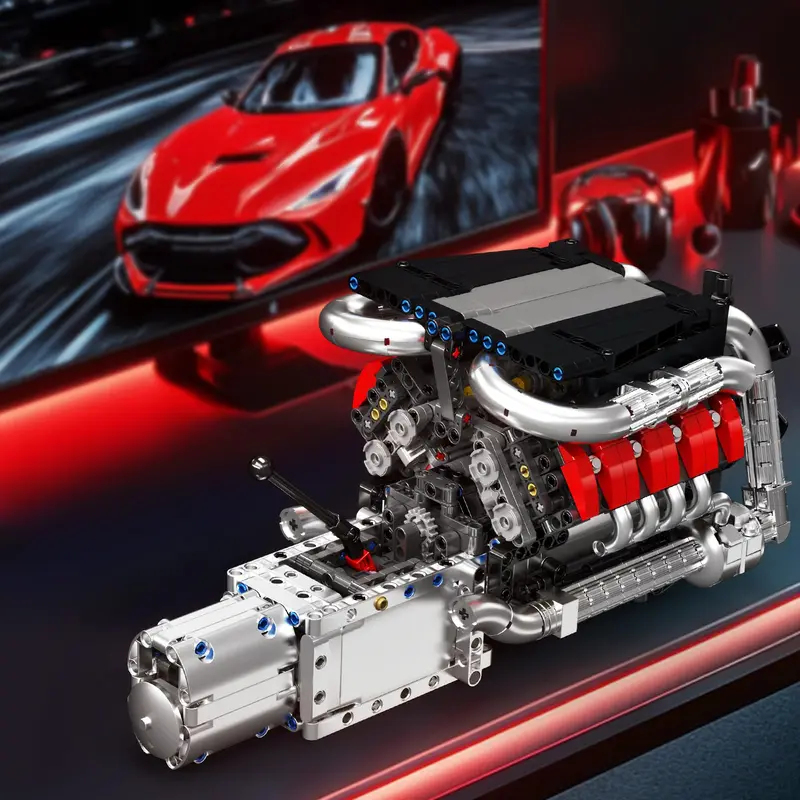 Mould King 10203 1169 elementó – Model Kit Engine V8 recenzja i cena
