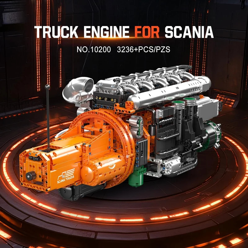 Mould King 10200 Model silnika – Model Kit Engine V8 recenzja i cena